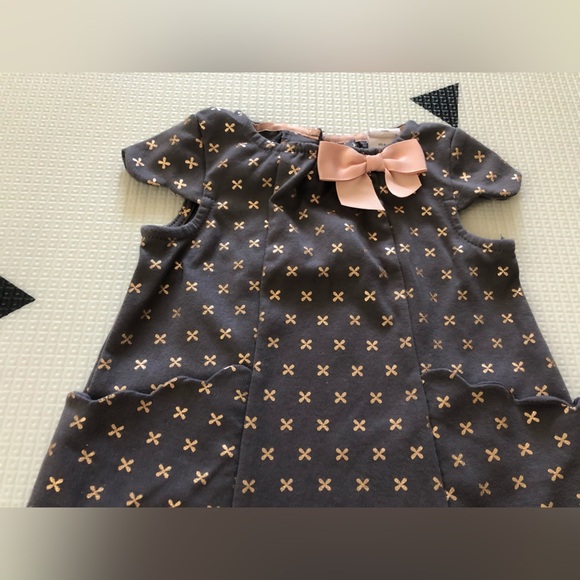 Catherine Malandrino|Baby girl gray shirt dress with pockets & adorable print••• - Picture 4 of 7